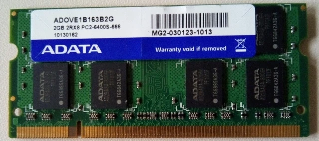 Mémoire RAM DDR2 1 Go PC2-6400 Pour Portable - A-DATA, Bon état