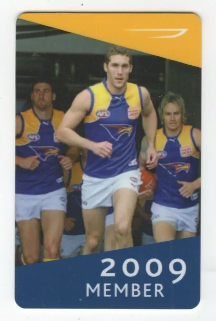 AFL WCE Membership Card 2009 Darren Glass