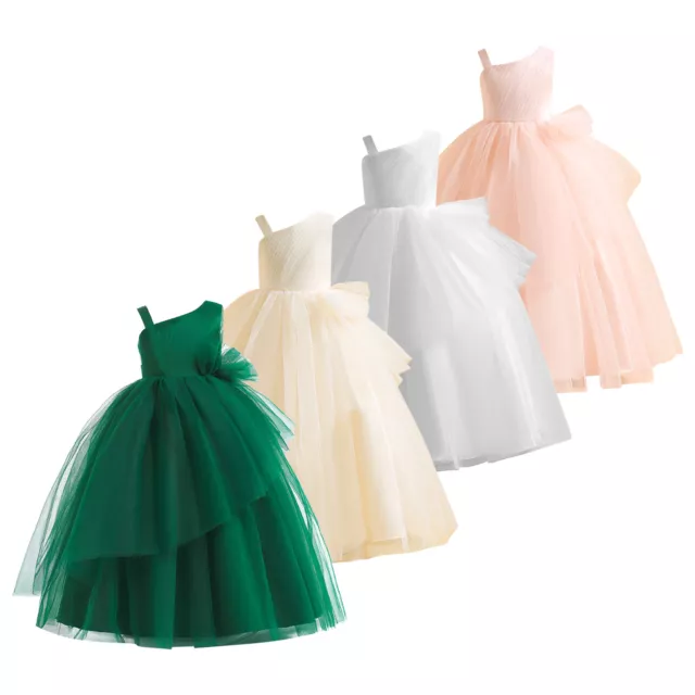 Flower Girls Princess Dress Kids Party Wedding Pageant Bridesmaid Formal Dresses