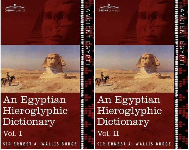 Budge Egyptian Hieroglyphic Coptic Semitic Hebrew Arabic Dictionary V1+2 1500pg