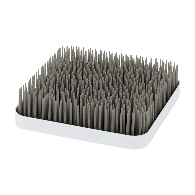 Gray Grass Countertop Drying Rack for Baby Bottles, Plastic Material