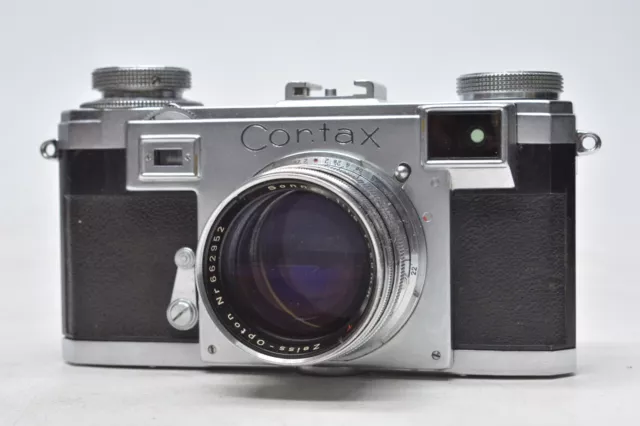 [N.MINT++] Contax Zeiss Ikon IIa Black Dial w/ Sonnar 50mm f1.5 Lens Japan #4032