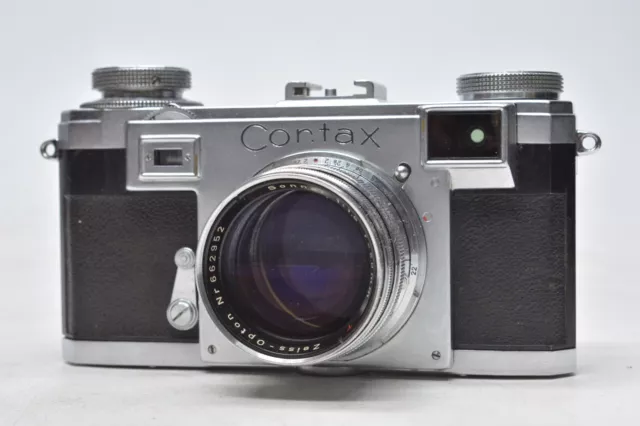 [N.MINT Contax Zeiss Ikon IIa Black Dial w/ Sonnar 50mm f1.5 Lens Japan #4032