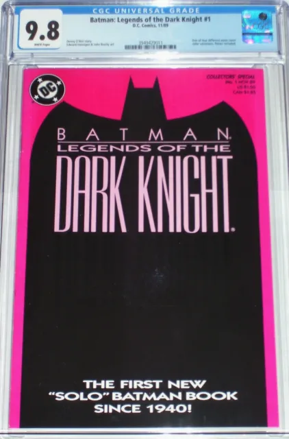 Batman: Legends of the Dark Knight #1 CGC 9.8 Pink cover. Poster included