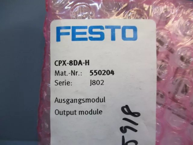 Festo CPX-8DA-H Output Module Serie: J802 New 2