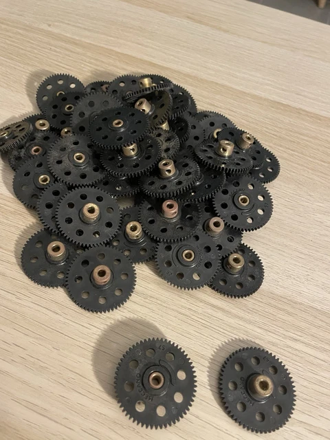 Lot De 20 Roues MECCANO D’origine Avec Pneus Caoutchouc, Pièces Détachées Anciennes