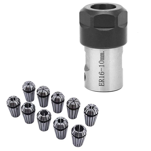 10PCS Spring Collet ER16 Collet Chuck Motor Shaft Extension Rod Spindle U2J7