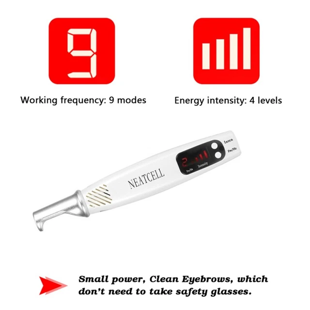 Pluma láser de picosegundos luz azul/roja con instrumentos de belleza Neatcell