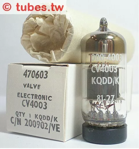 Mullard ECC802S=M8136 =CV4003=12AU7WA ECC82, box plate,1980s,UK made!TUBE,VALVE