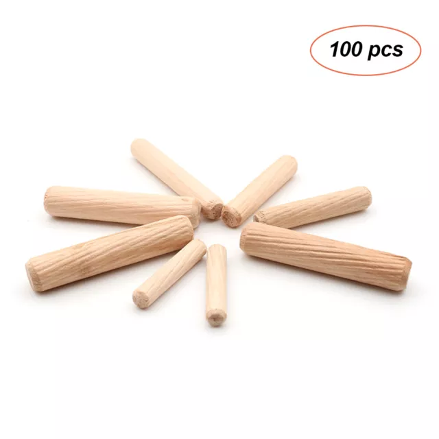 100 pezzi tasselli tasselli in legno set scanalato penne tasselli scanalati P3B7