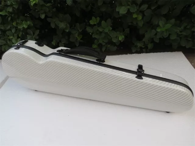 Camber modle carbon fiber white color composite material violin case 4/4 3