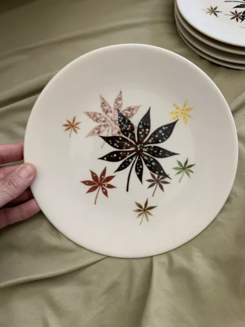 Vintage Peter Terris for Shenango China Calico Leaves 8" Salad Plate