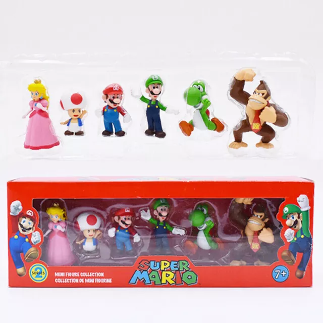 Super Mario Bros Aktionsfigur Spielzeug Puppen Luigi Yoshi PilzeKid Geschenk