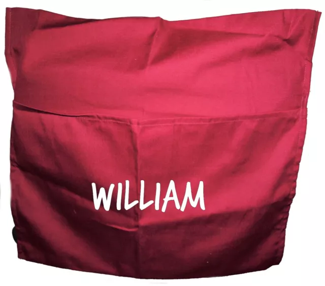 School Chair Bag / Book Bag | Personalised Boys | Maroon / Dk Red  1st name FREE