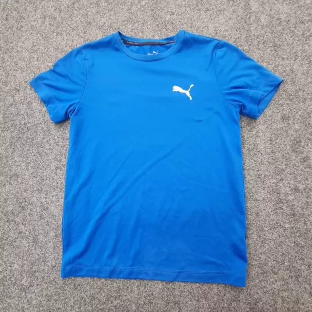 PUMA Shirt Kids LARGE blue T Shirt modern summer Football Soccer sport size L