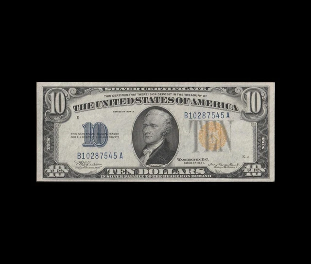 Amazing 1934A $10 Silver Certificate North Africa Choice Uncirculated