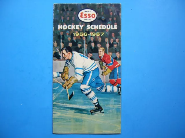 1956/57 Imperial Oil Esso Nhl Hockey Broadcasts Schedule