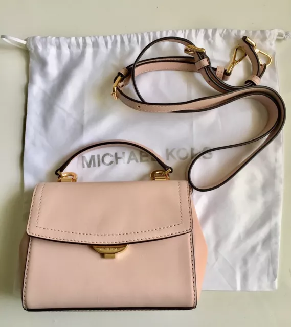 Michael Kors Ava Extra-small Scalloped Soft Pink Leather Cross