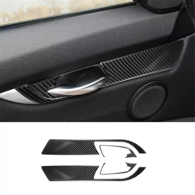 4PCS Carbon Fiber Interior Door Handle Panel Cover Trim For BMW Z4 E89 2009-2016
