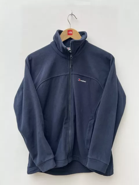 Berghaus Navy Thick Fleece Outdoor Lightweight Full Zip Pullover Womens Size 10