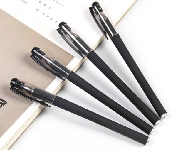 6 X BALLPOINT Pens 0.5 Fine Tip Biro Black Blue Red Ink Quality Smooth