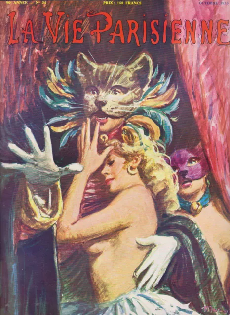 1952 La Vie Parisienne  revue satirique et osée  Publicité Cabaret Le Sully