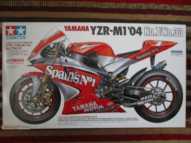 Tamiya 14100 - 1/12 Yamaha YZR-M1'04 - No.7/No.33 - Neuf