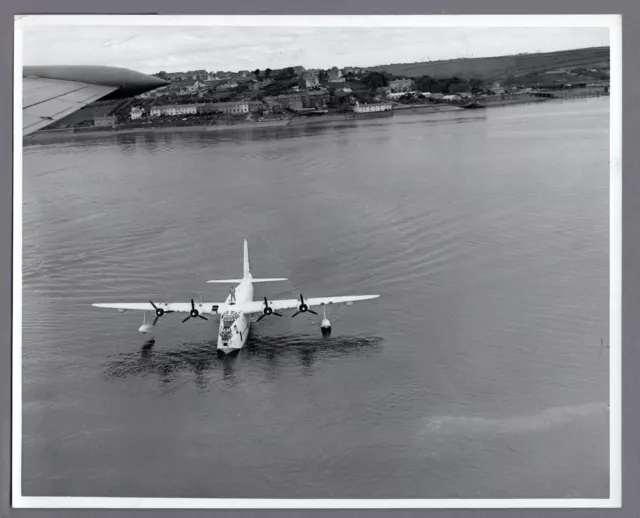 Short Sunderland Flying Boat French Navy Large Original Vintage Press Photo 1