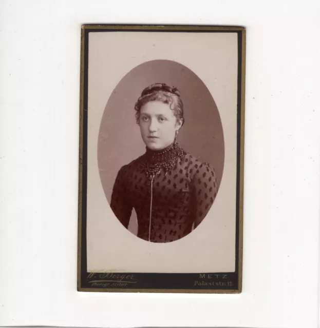 CDV Foto Damenportrait - Metz 1880er