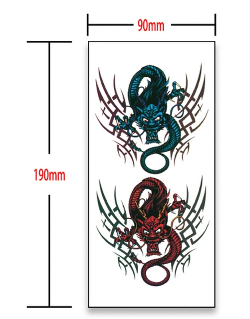 Drachen Teporäres Tattoo XQB (XQB459) - Fake Dragon Tattoo