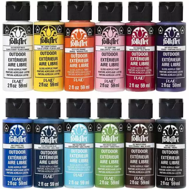 Plaid Folk Art Chalk Paint 2oz / 59ml Bottles Various Colours 