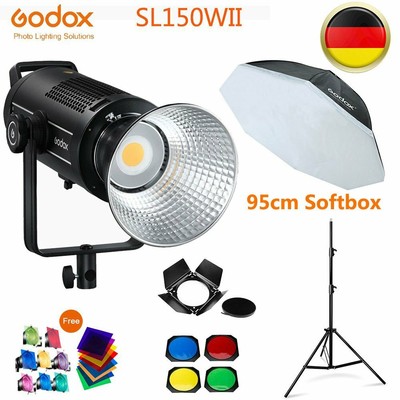 softbox Godox vl300 Studio Lampada LED 95cm treppiede bd-04 Barndoor 