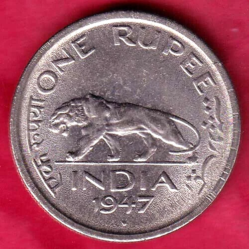 British India 1947 Bombay Mint George Vi One Rupee Rare Coin #V60