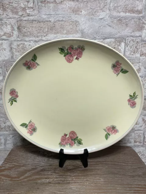 Cavitt Shaw Rosita Pattern 13 1/4 x 11 Oval Serving Platter Pastel 121A