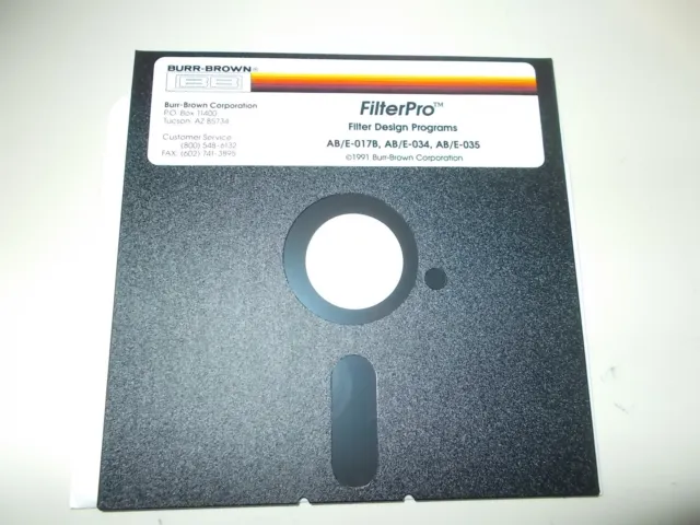 Filterpro, Filter Design Programs, Burr-Brown Corporation From 1991