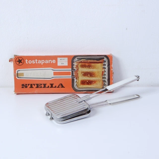 Pinza pressa tostapane vintage Stella accessorio cucina toast