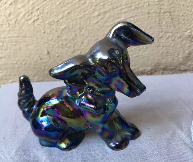 Purple Carnival Glass  Terrier X Imperial