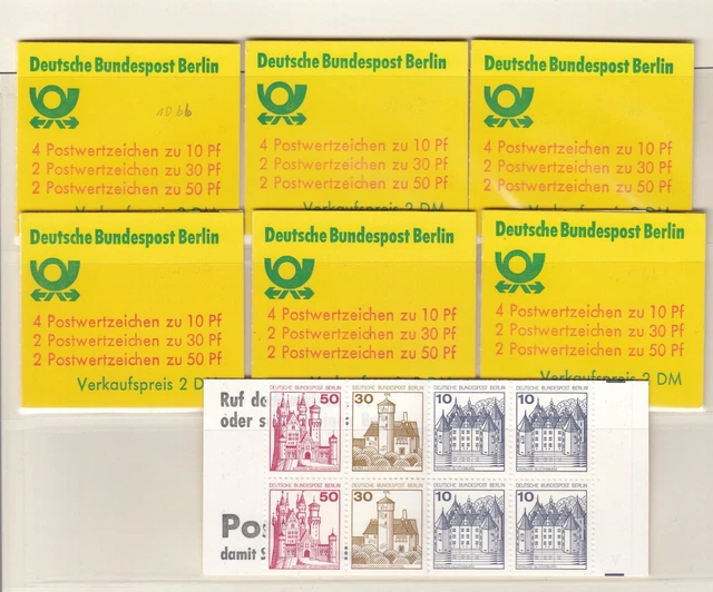 Berlin: 7 Markenheftchen Nr. 10bb  postfrisch!    (60)