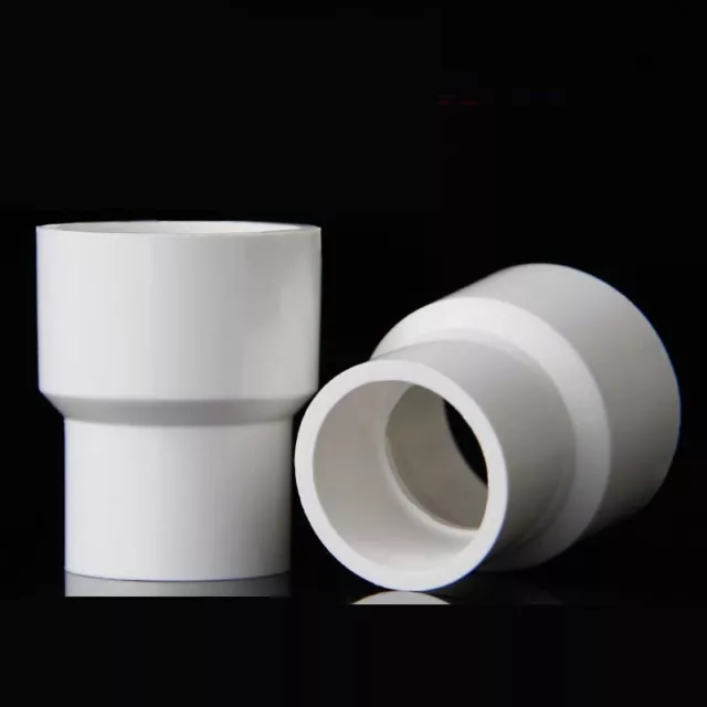 White PVC Reducing Pipe Fitting Concentric Reducer Connector Socket Coupling