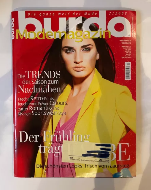 burda Modemagazin 2/2008 Der Frühling trägt FARBE. Die schönsten Looks