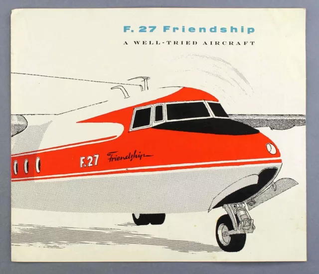 Fokker F.27 Friendship Manufacturers Sales Brochure Braathens Safe Seat Maps