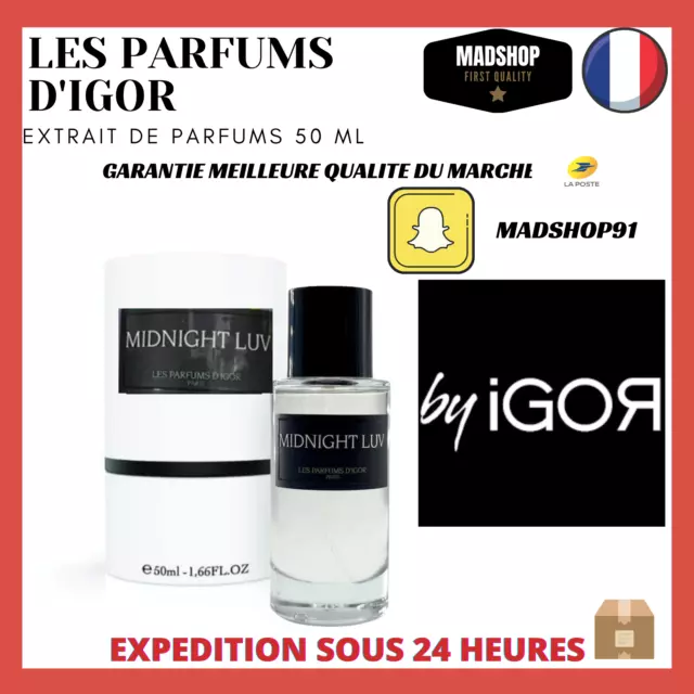 LES PARFUMS D'iGOR MIDNIGHTLUV KRYPTO 50ML EXTRAIT DE PARFUMS AVEC BOITE