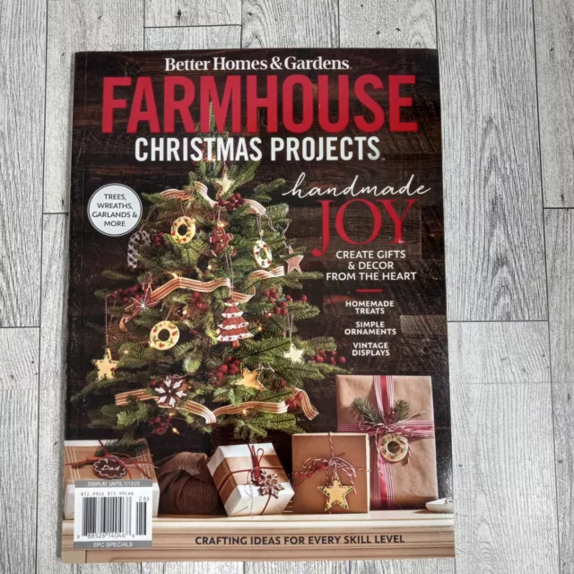 BETTER HOMES & Gardens Farmhouse Christmas Projects New Holiday