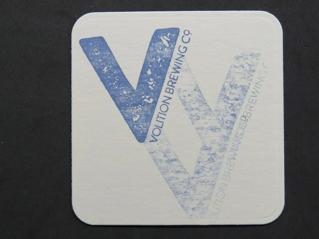 Beer Pub Coaster ~ VOLITION Brewing Craft Brewery ~ North Bend, WASHINGTON
