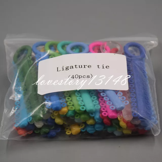 10 Packs Dental Elastic Orthodontic Ligature Ties Bands Mix Color Rings 10400Pcs 3