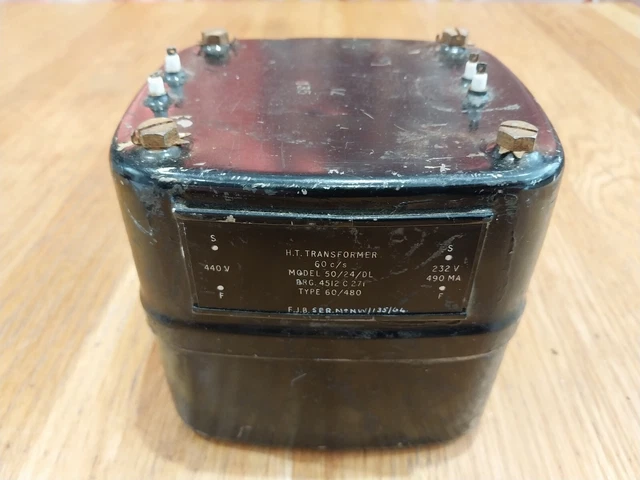 EX-MOD HIGH TENSION Transformer Type 60/480 O/P: 232V, 490mA I/P: 440V ...