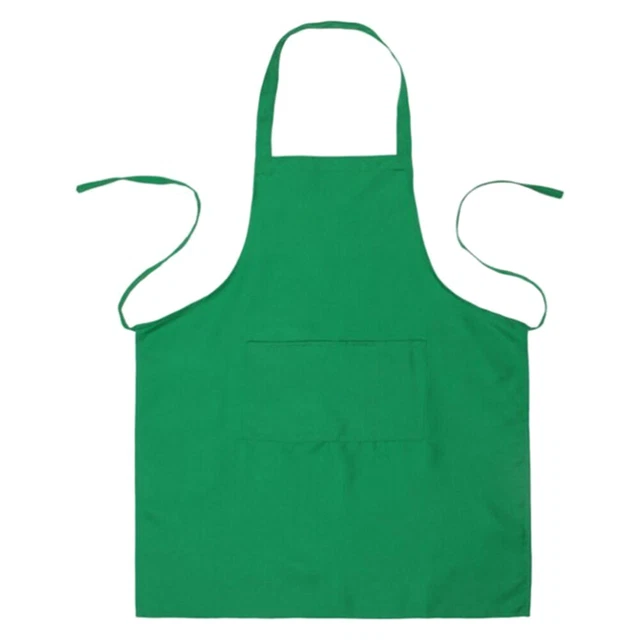 Delantal de babero Pure Color Neck Strap impermeable restaurante y