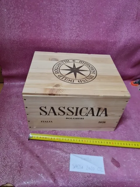 SASSICAIA 2020 cassa di legno vuota del vino  da 6 bottiglie 2020 SASSICAIA
