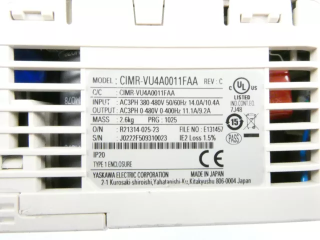 Yaskawa Cimr-Vu4A0011Faa V1000 (400V 3Phase 11.1A/9.2A) Frequenzumrichter 2