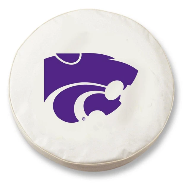 Holland Bar Stool Tire Cover With White Vinyl Finish TCD10KnsasSWT